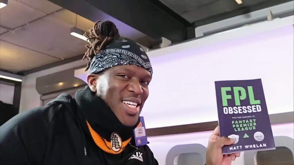 KSI with his copy of FPL Obsessed